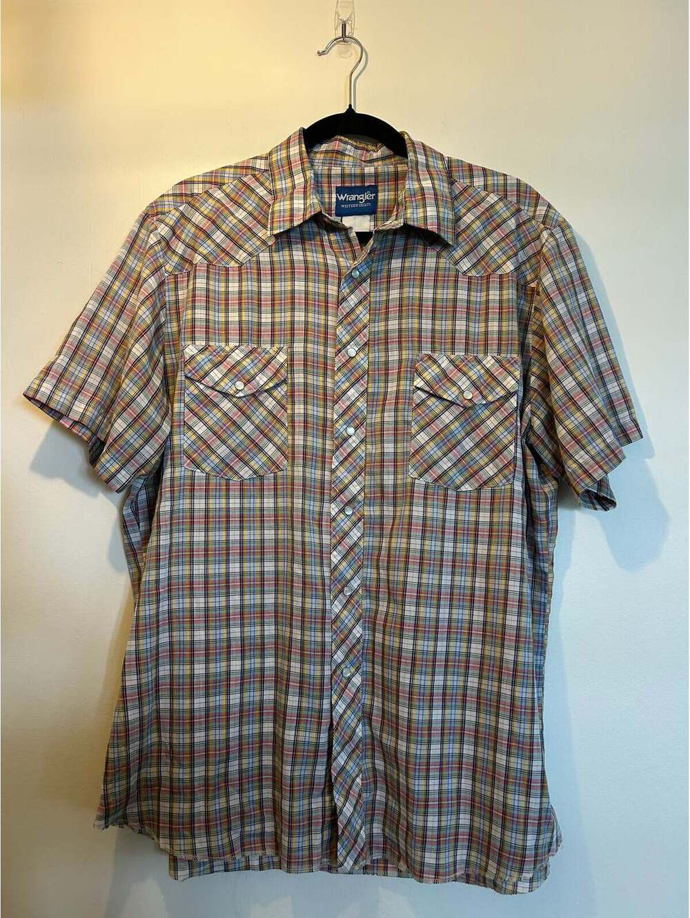 Wrangler Western Plaid Button Up L